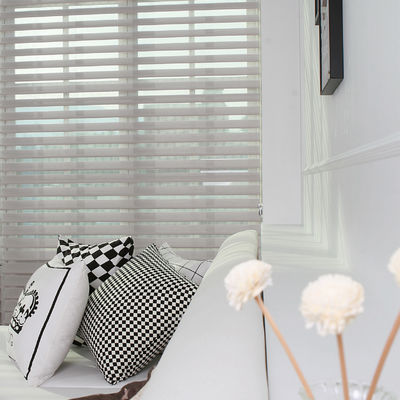 Rol Gestreept Blind Gordijn Wit Gray Colored For Living Room
