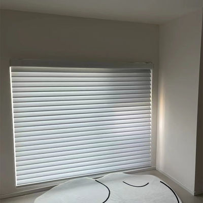 Rol Gestreept Blind Gordijn Wit Gray Colored For Living Room