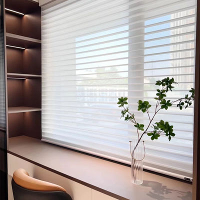 Rol Gestreept Blind Gordijn Wit Gray Colored For Living Room
