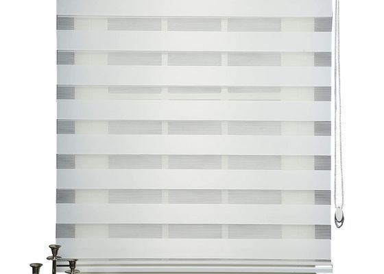 Het dubbele van de de Zonneblindenpolyester van de Ruiten Zuivere Gestreepte Visie Metaalmateriaal voor Bureau