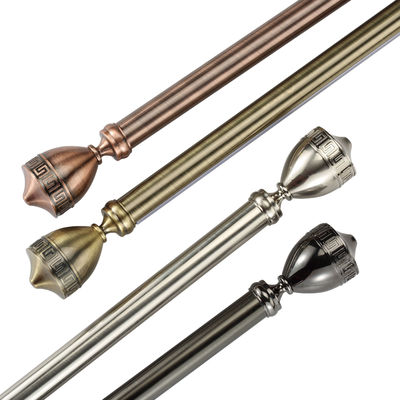 Elegant Op zwaar werk berekend Lang Gordijn Rod Brackets With Round Finials