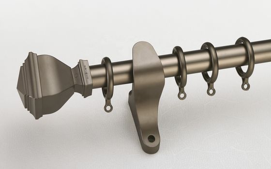 De muur zet 28mm het Dubbele Gordijn Rod Holder Image Curtain van de Aluminiumpijp op