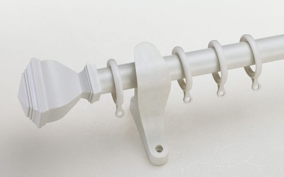 De muur zet 28mm het Dubbele Gordijn Rod Holder Image Curtain van de Aluminiumpijp op