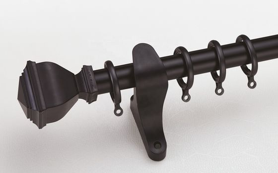 De muur zet 28mm het Dubbele Gordijn Rod Holder Image Curtain van de Aluminiumpijp op