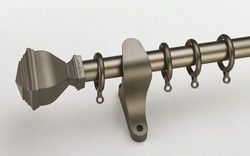 De muur zet 28mm het Dubbele Gordijn Rod Holder Image Curtain van de Aluminiumpijp op
