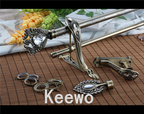 Decoratie Klassieke Ontwerpen Anti - het anti-Koperstrook van Messings de Gouden Chrome het Eindigen Staaf van het Metaalijzeren gordijn