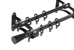 Enige Dubbele Gordijnpijp Rod Steel Material Modern Style voor Huis