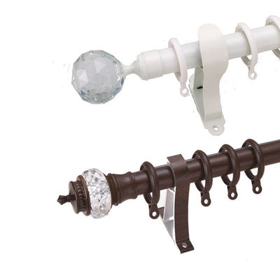 De decoratieve Pijp Rod Leaf Finials With 22mm van het Glasgordijn 25mm Grootte