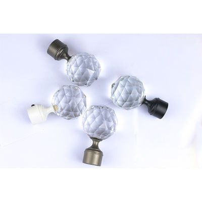 De decoratieve Pijp Rod Leaf Finials With 22mm van het Glasgordijn 25mm Grootte