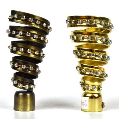 Van de het Gordijnpijp van de brons de Gouden Kleur Decoratie van Rod Finials Metal Material For