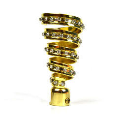 Van de het Gordijnpijp van de brons de Gouden Kleur Decoratie van Rod Finials Metal Material For