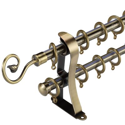 Rod Aluminum Bar Ceiling Mount-de Steun van Gordijnrod double bracket wall curtain