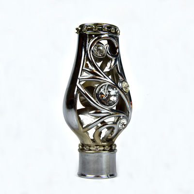 Het Gordijn Rod Head Crystal Material Durable van de kroonvorm voor Decoratie