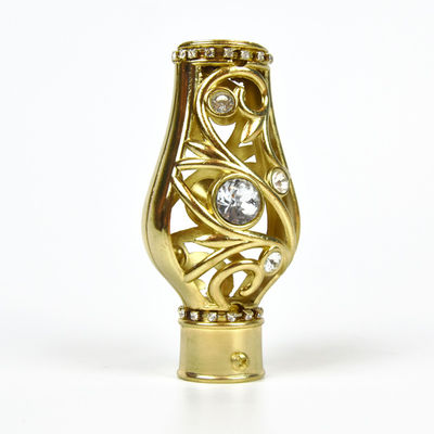 Het Gordijn Rod Head Crystal Material Durable van de kroonvorm voor Decoratie