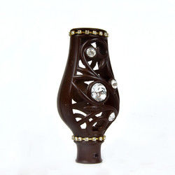 Het Gordijn Rod Head Crystal Material Durable van de kroonvorm voor Decoratie