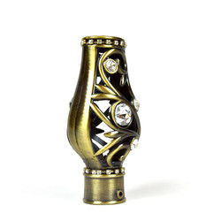 Het Gordijn Rod Head Crystal Material Durable van de kroonvorm voor Decoratie