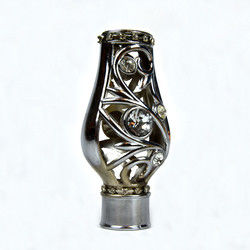 Het Gordijn Rod Head Crystal Material Durable van de kroonvorm voor Decoratie
