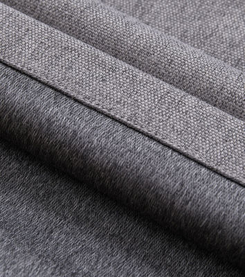 Fluweellinnen Licht Grey Verduisteringsgordijn dubbellaags Eenvoudig Ring Style