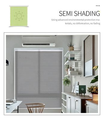 Licht Filtrerend Grey Honingraat verduisteringsgordijnen, Moderne Geribde Cellulaire Schaduwen