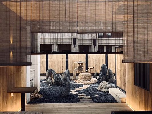 Het Type van zonneschermhotel Gordijnen, de Zonneblinden van het Balkonbamboe voor Theezaal het Hotel van het Studiebureau