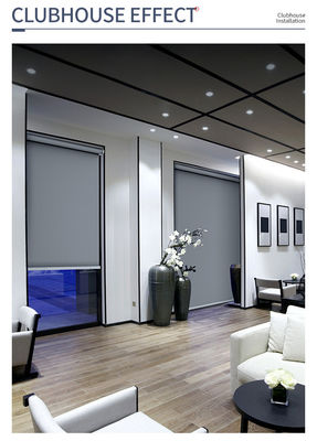 Van het het Bureauvenster van de elektriciteitspanne het Waterdichte Stof Gordijn Gray Color For Indoor Decoration