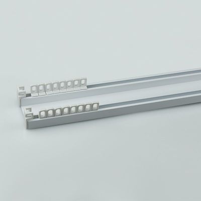 De plafondmuur zet Dubbel het Gordijnspoor van Aluminium Materieel 2 Spoor met Gordijnspoor Gli op