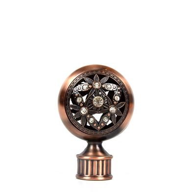 het bronskleur 28mm van de fabrieks direct in het groot strook finials van het het kristalgordijn van de metaaldiamant in de toebehoren van de gordijnstaaf