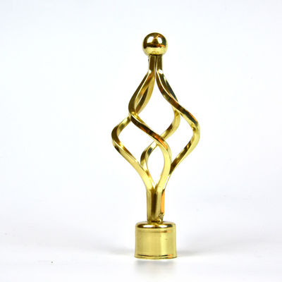 Kroon Decoratieve Finials voor Gordijnstaven Duurzaam met de Behandeling van het Verfplateren