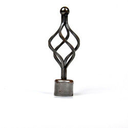 Kroon Decoratieve Finials voor Gordijnstaven Duurzaam met de Behandeling van het Verfplateren