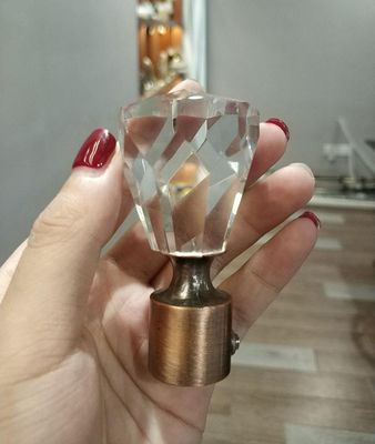 Fabrieks de direct in het groot 16/19mm 28mm toebehoren van de het gordijnstaaf van het metaalkristal