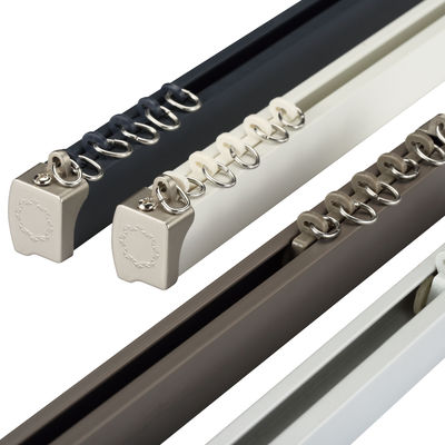 Het Gordijnspoor van aluminium Glijdend Vensters met van het het Gordijnijzer van het Katrolsysteem het Spoor van het het Spoorgordijn