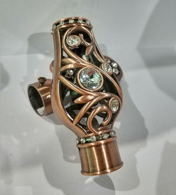 25mm Ronde Materiële ODM van Rod Ends Copper Rose Gold van het Metaal Decoratieve Gordijn