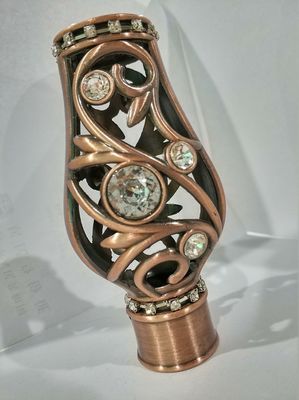 25mm Ronde Materiële ODM van Rod Ends Copper Rose Gold van het Metaal Decoratieve Gordijn