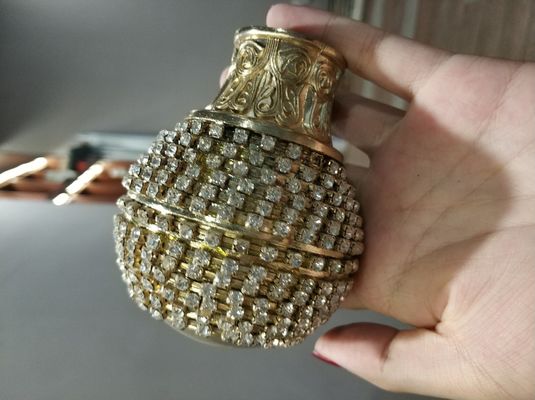 Hoge groothandel - het Gordijnbal NIEUWE Finials van kwaliteitscrystal round gold studded diamond