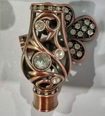 Het Gordijnpijp Rod Finial With Electrophoresis Surface van de ijzernieuwigheid