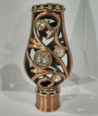 Het Gordijnpijp Rod Finial With Electrophoresis Surface van de ijzernieuwigheid