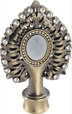Van het Gordijnrod accessories curtain finials for van het luxe Decoratieve Glas Hoofd het Gordijnstaven
