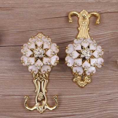 De gouden Stijl van de de Haken Eenvoudige Luxe van de Kleuren Decoratieve Gordijngevel met Kabel