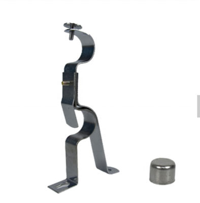 De muur zette Decoratieve Gordijnpijp Rod Set Metal Sliver 28mm op 25mm