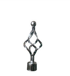 De muur zette Decoratieve Gordijnpijp Rod Set Metal Sliver 28mm op 25mm