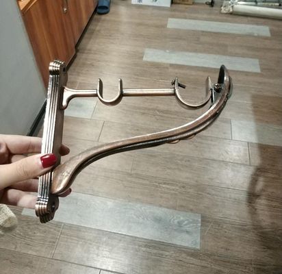 Van het de Kleurengordijn van het koperbrons van het de Houdersmetaal 28/19mm het Dubbele Gordijn Rod Bracket Curtain Accessories