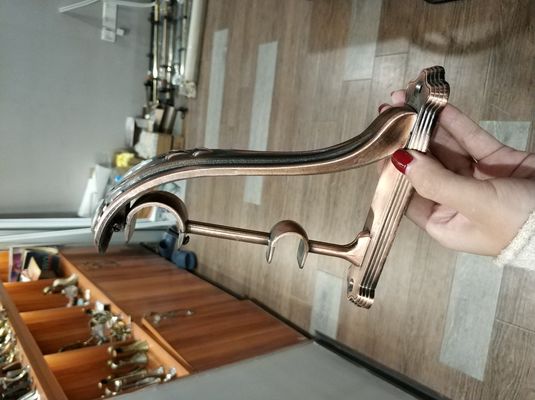 Van het de Kleurengordijn van het koperbrons van het de Houdersmetaal 28/19mm het Dubbele Gordijn Rod Bracket Curtain Accessories