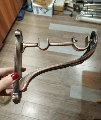 Van het de Kleurengordijn van het koperbrons van het de Houdersmetaal 28/19mm het Dubbele Gordijn Rod Bracket Curtain Accessories