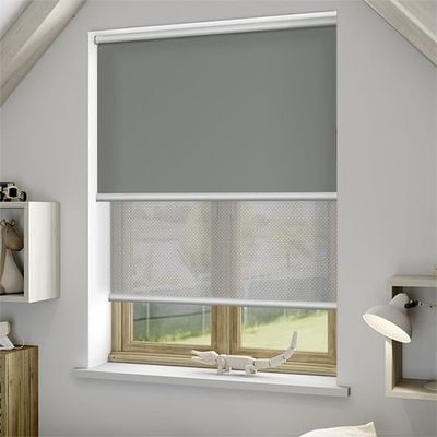 Handoem van het Bureauvensters van Stoffen Moderne Grey Roller Blinds For Indoor ODM