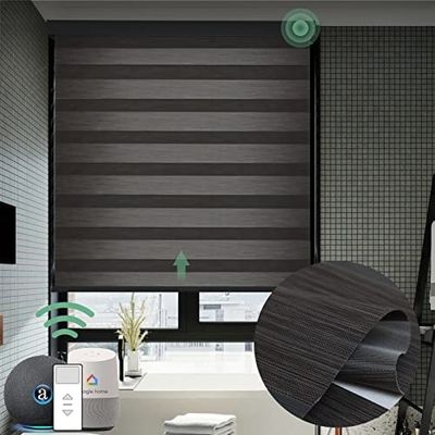 Decoratieve Gestreepte Dubbele Schaduwen, Horizontaal Gestreept Venstergordijn