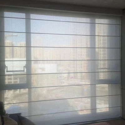 ODM Horizontaal Roman Curtain Blinds, Polyestergaren Roman Shades For Living Room