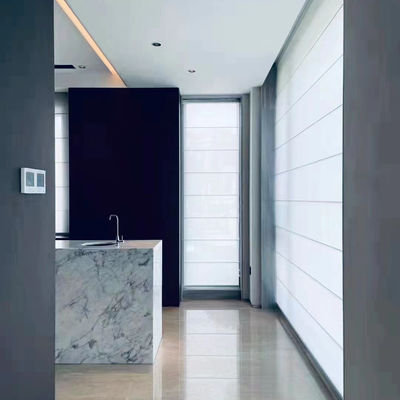 Wit Zacht Vouwgordijnen Horizontal Pattern voor Woonkamer