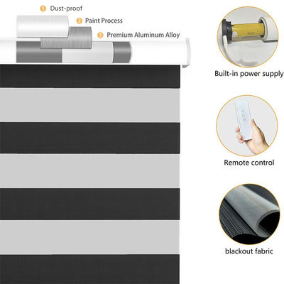 Intelligente elektrische waterdichte zwarte zebra gordijn voor kantoor badkamer project